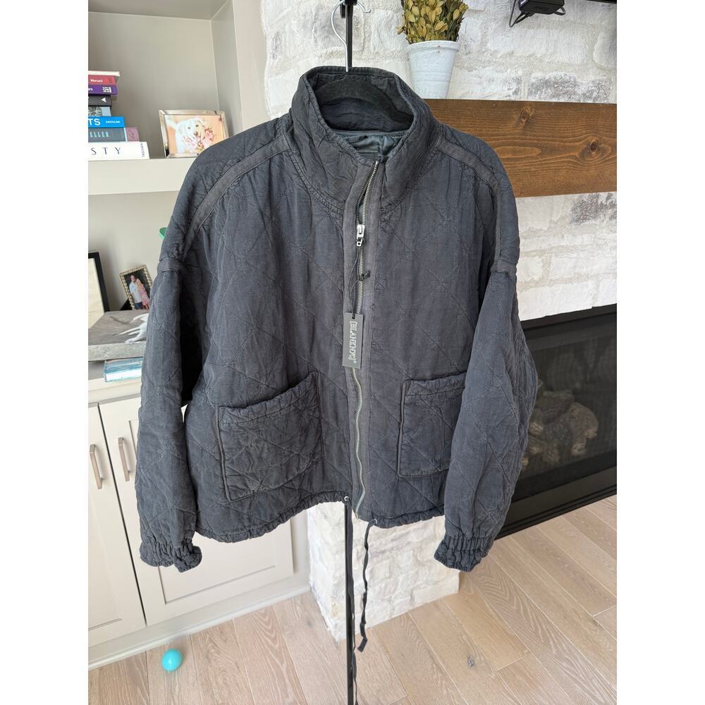 BLANKYNYC Unisex Black Quilted Jacket Size 3X